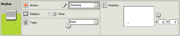 Image of the configuration pane for the Display block set to display a drawing