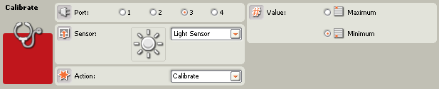 Image of configuration pane for the Calibration block