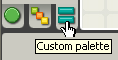 Image showing the palette tabs and highlighted Custom palette tab