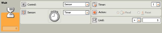 Image of configuration pane for Wait - Timer